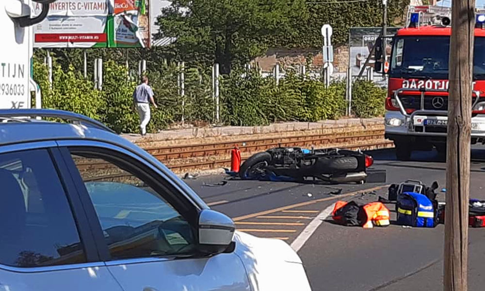 Halálos motorbaleset Budapesten az Üllői úton a Shell kútnál
