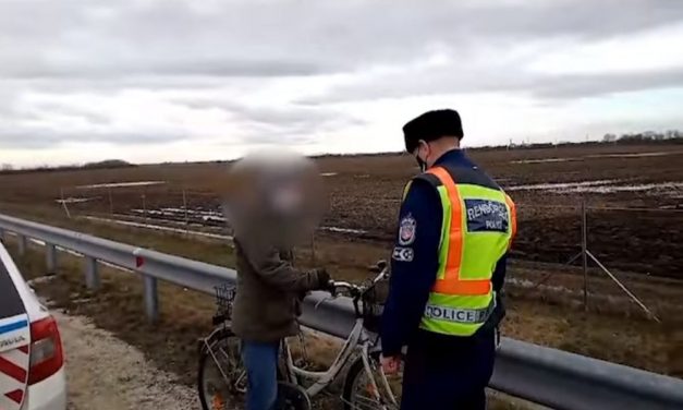 Kész őrület: forgalommal szemben hajtott az M86-oson egy kerékpáros – Videóval