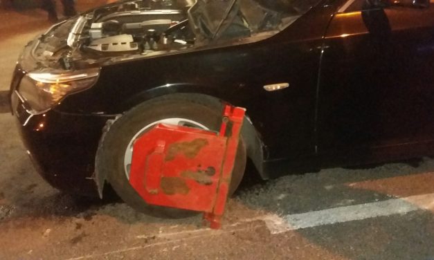 Kerékbilinccsel szántotta fel a pesti Király utcát egy ázsiai vendégmunkás, ráadásul nem először csinált ilyet – Fotó