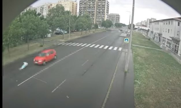 Brutális: videón a szolnoki gyalogosgázolás
