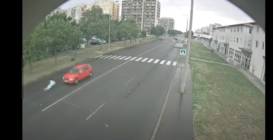 Brutális: videón a szolnoki gyalogosgázolás