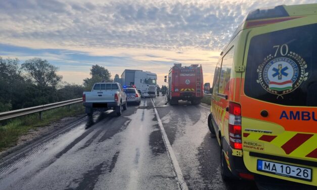 Elaludhatott a Nissan sofőrje: brutális karambol történt az 51-es főúton – Fotók a helyszínről