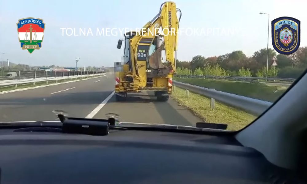 Eltévedt a markolóval, az M6-os autópályán kötött ki  
