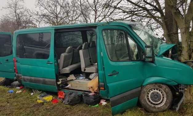 Fának ütközött járművével a 18 éves fiatal – 22 utas ült a furgonban