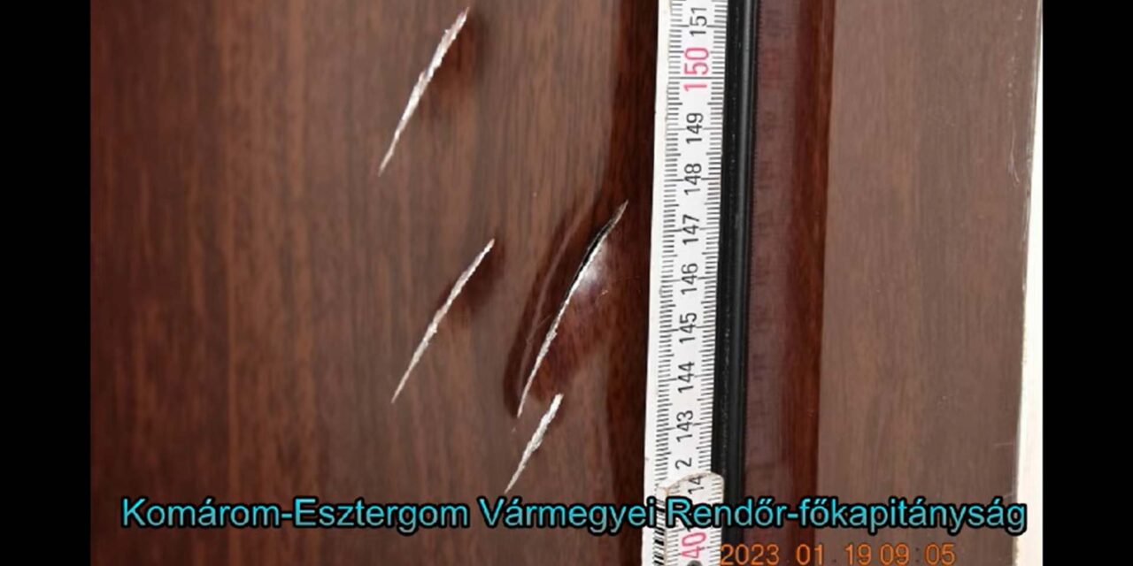 Baltával őrjöngött egy férfi Tatán, szomszédja ajtaját akarta betörni, videó is készült a támadóról