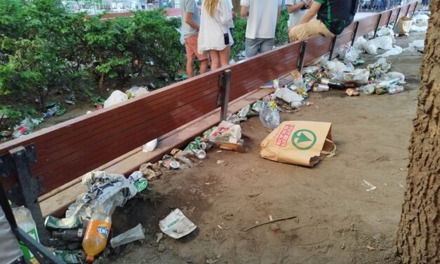 “Hányás, szemét mindenhol”- teljesen tönkretették az EL-döntőre érkező szurkolók a Liszt Ferenc téri virágágyásokat, a polgármester nagyok kiakadt