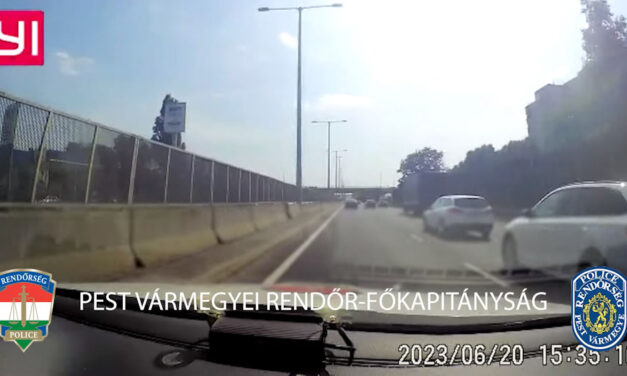 Videón, ahogy szirénázva vágnak utat a zsaruk egy vajúdó kismamának