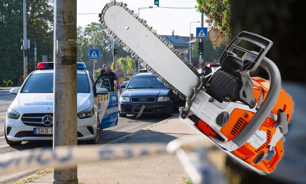 Láncfűrésszel támadt a szomszédaira, aztán a rendőröket is le akarta kaszabolni a taksonyi férfi