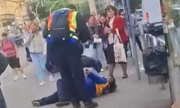 Megtépte, majd a földre lökte a BKK biztonsági őrét egy nő a Blahán, a kollégája közelről végignézte a támadást és nem csinált semmit – Videó