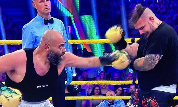 Sztárbox: Radics Peti annyira nem bírta Lakatos Laci ütéseit, hogy csak szédelgetta ringben, az edzője inkább bedobta a törölközőt